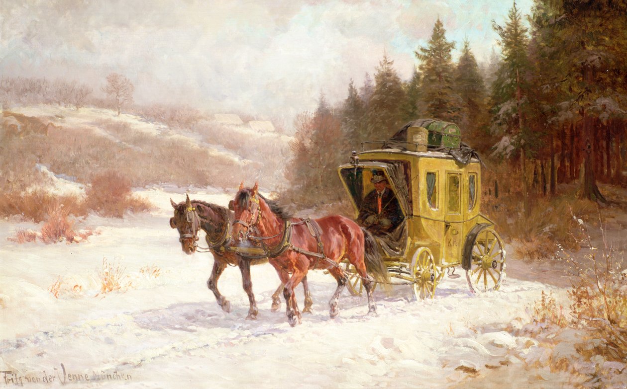 La diligenza nella neve da Fritz van der Venne