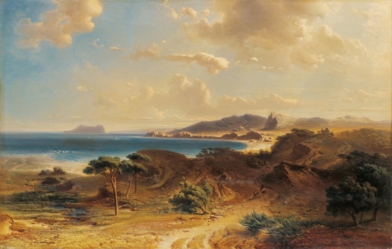 Spiaggia di Estepona con vista sulla Rocca di Gibilterra da Fritz Bamberger