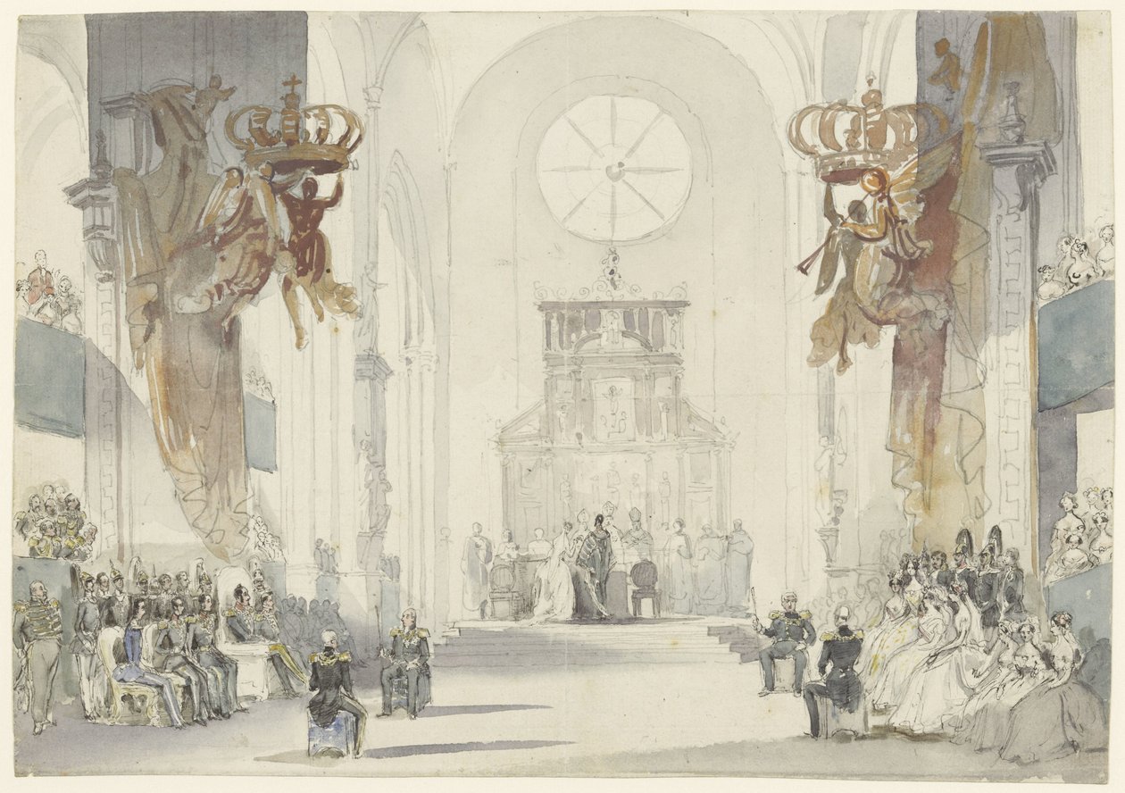 Matrimonio della principessa Louise con il principe Carlo di Svezia da Fritz Ludwig von Dardel