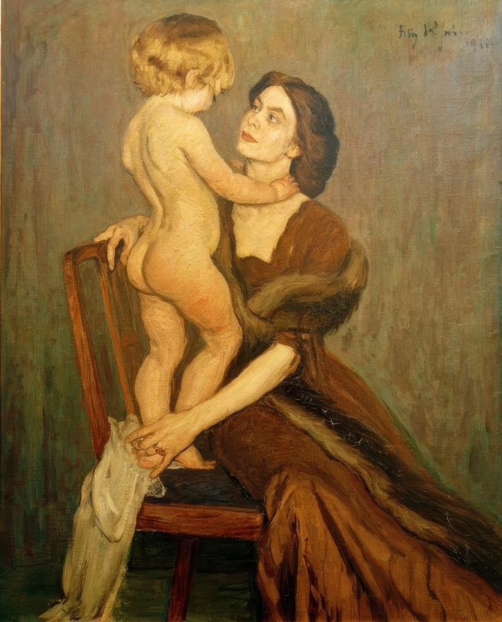 Signora con bambino da Fritz Rhein