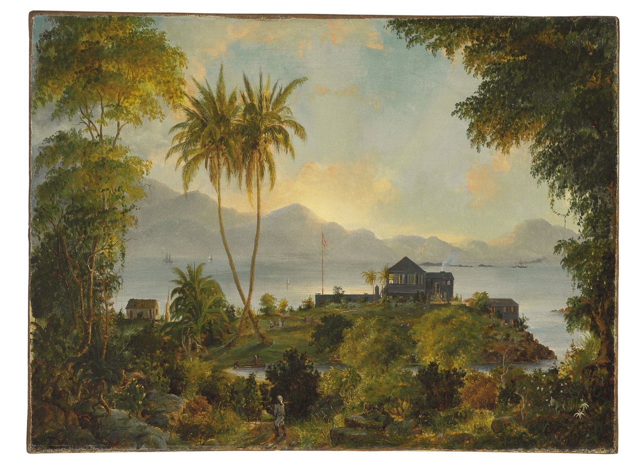Cruz Bay; Cinnamon Bay, Indie Occidentali Danesi (Isole Vergini Americane) da Fritz Siegfried Georg Melbye