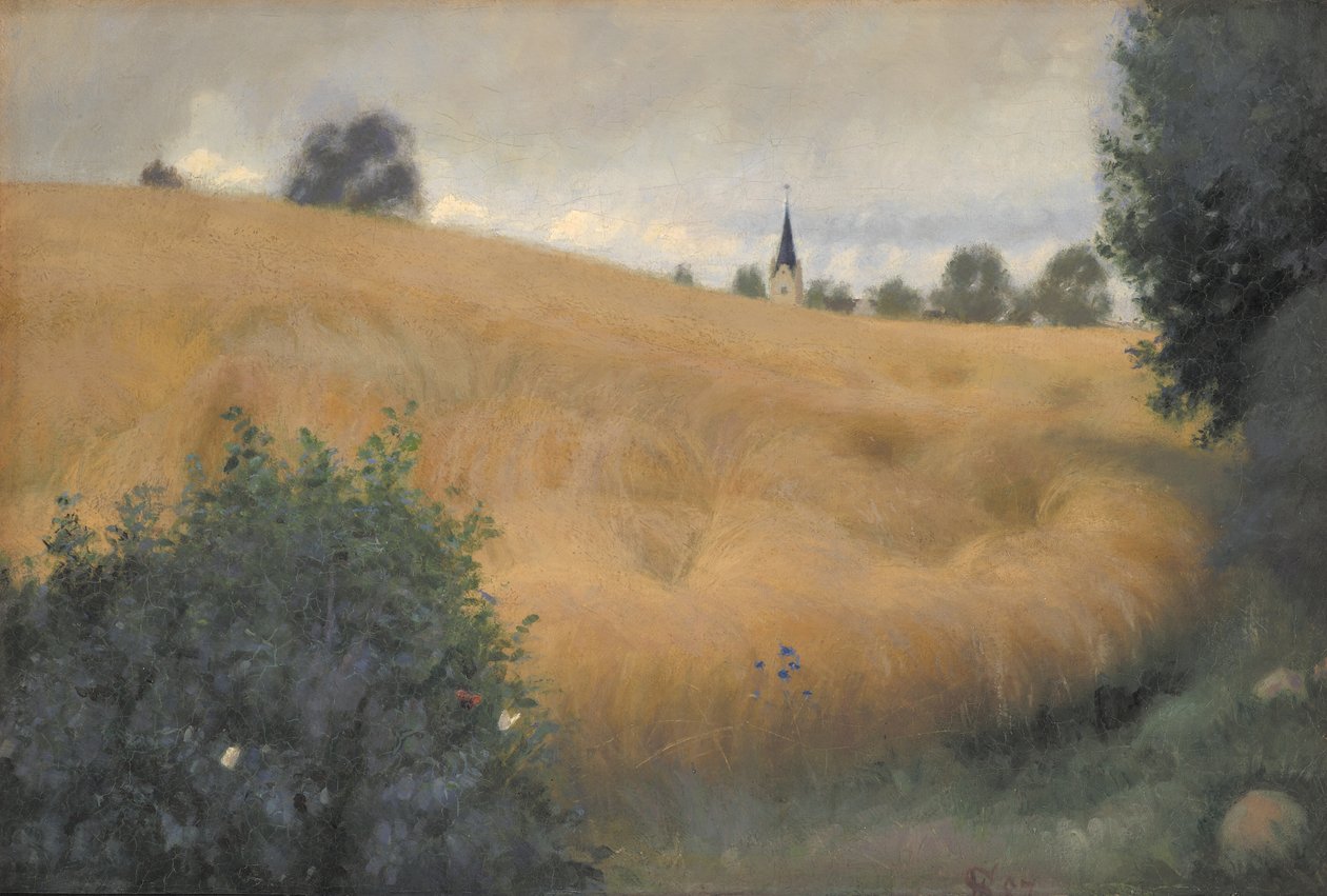 Un campo di segale vicino a Svanninge da Fritz Syberg