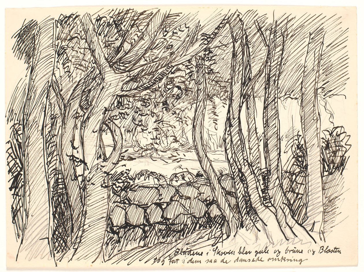 Le foglie nella foresta diventavano gialle e marroni... da Fritz Syberg