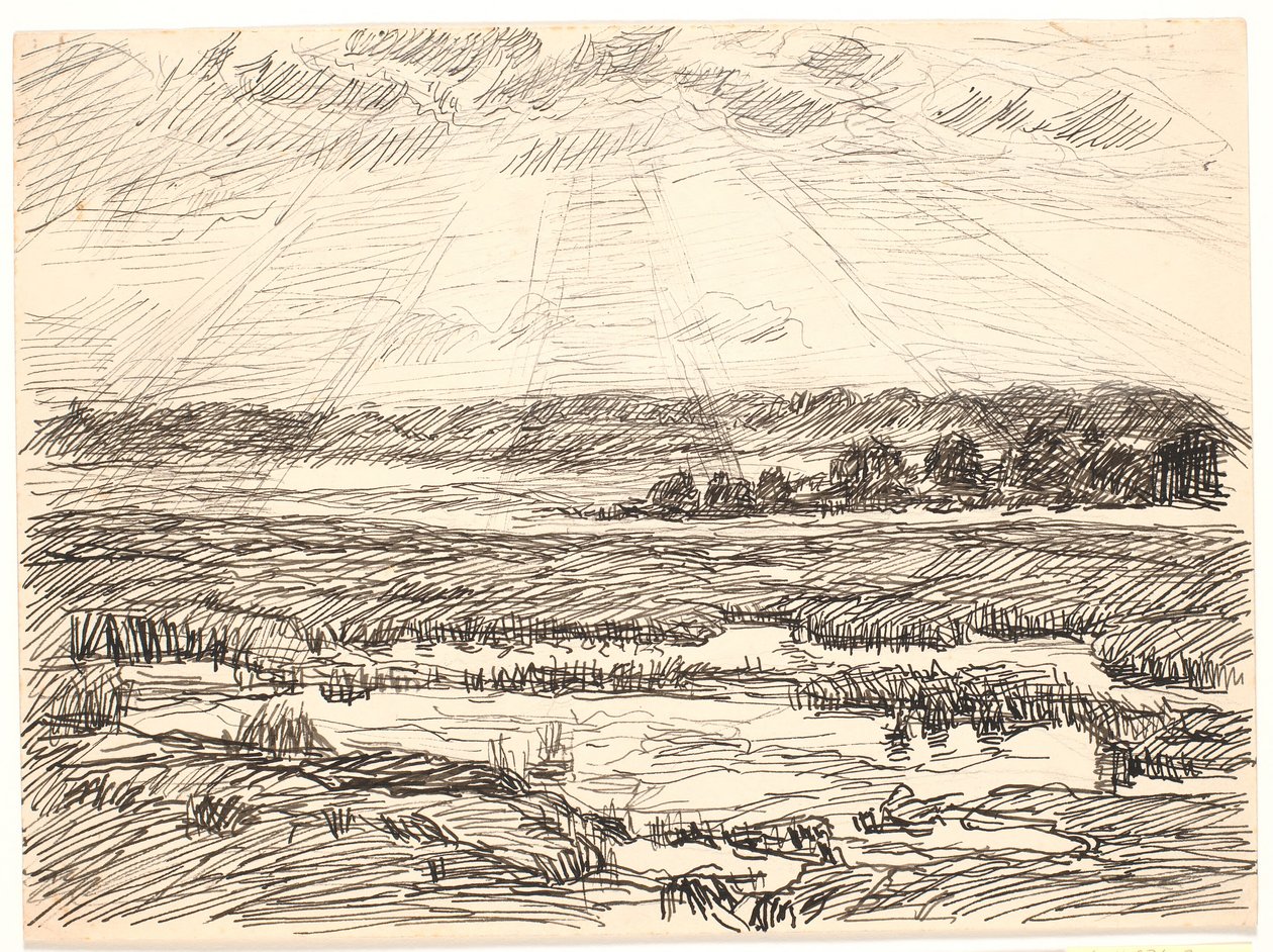 Paesaggio del Mosella con sole basso da Fritz Syberg