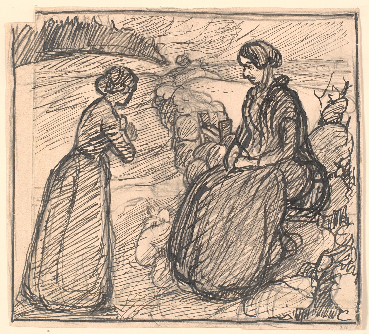 Bozza per H.C. Andersen "La storia di una madre" da Fritz Syberg