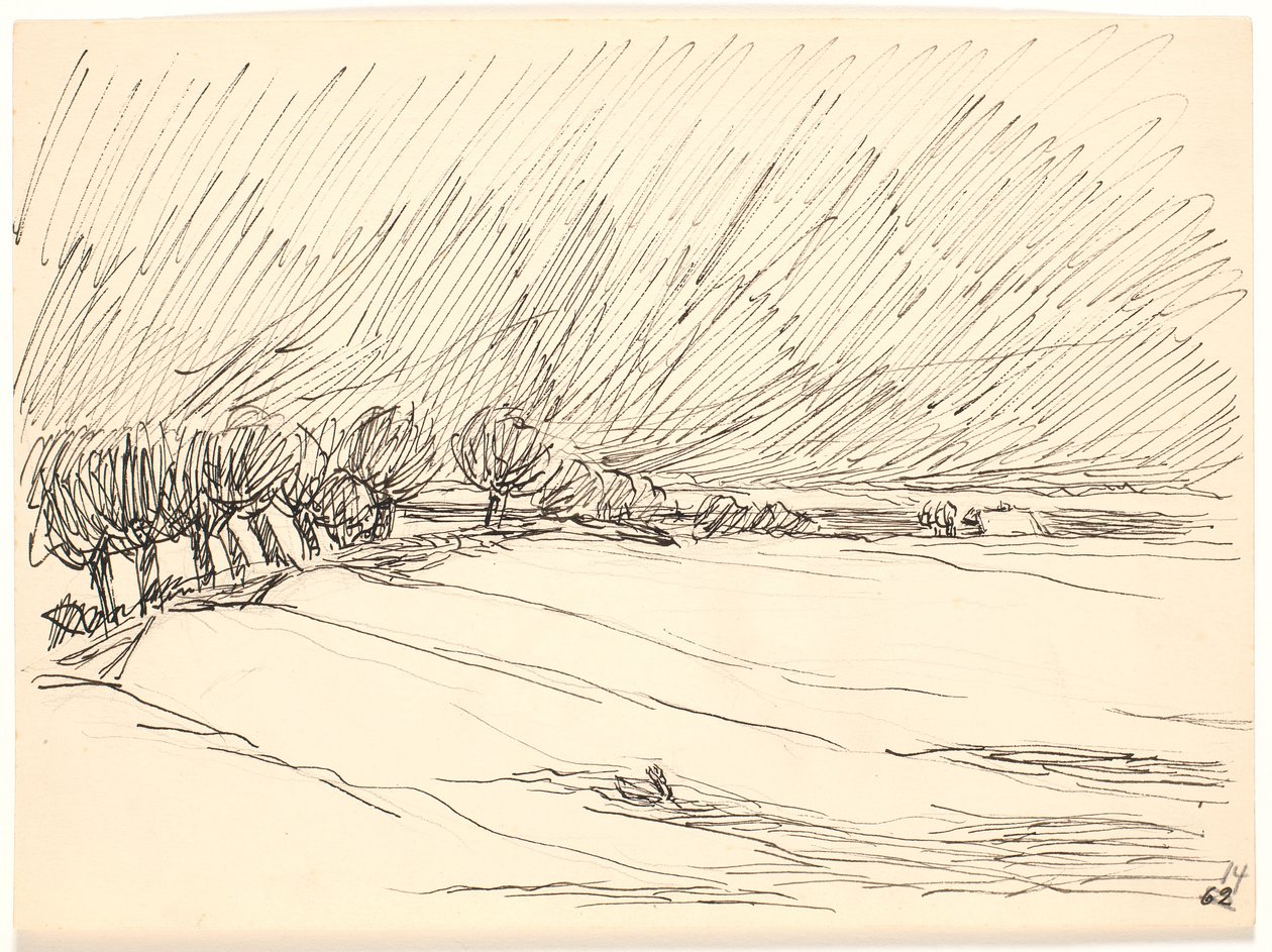 Paesaggio invernale con pioppi da Fritz Syberg