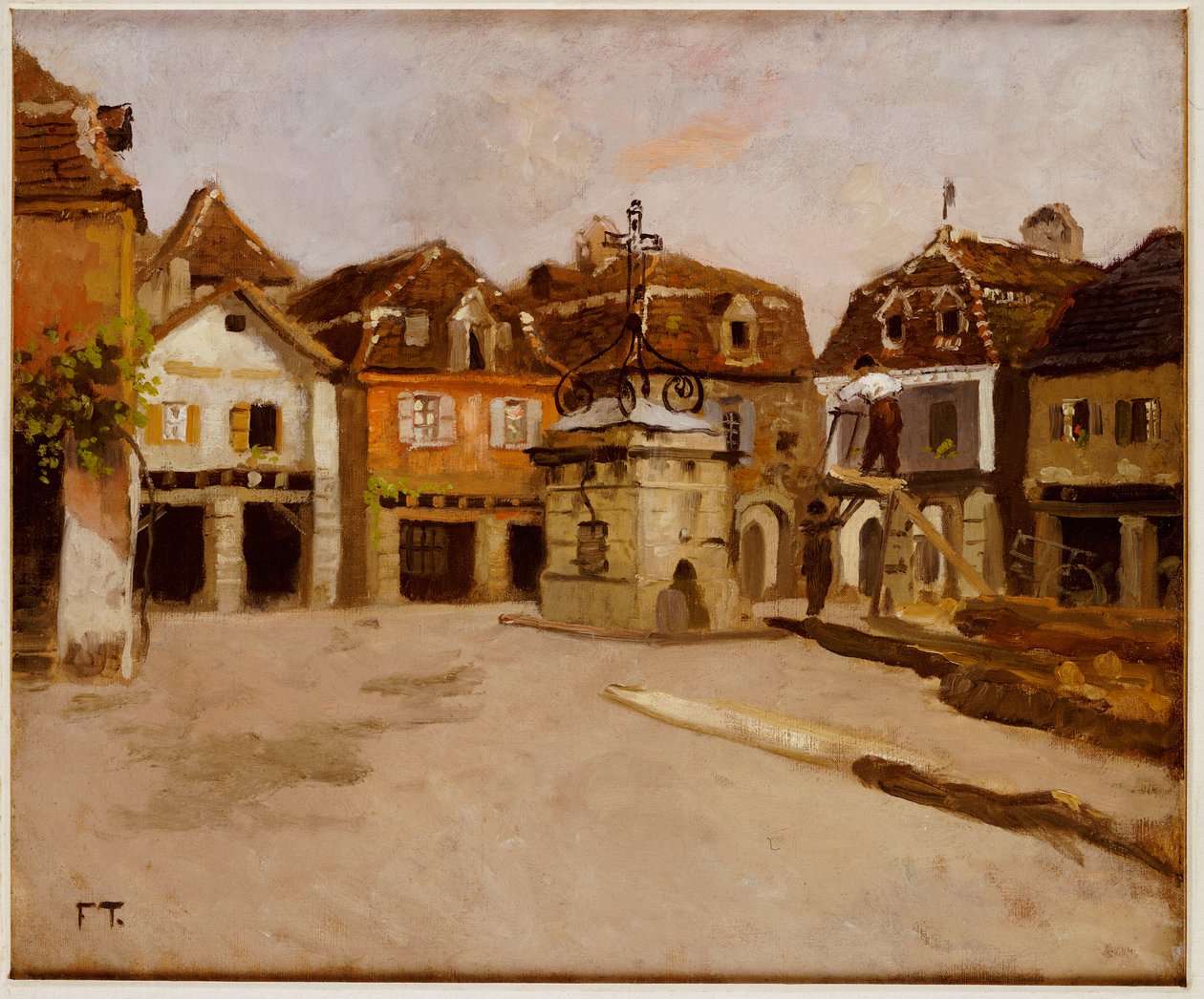 Una piazza cittadina da Frits Thaulow