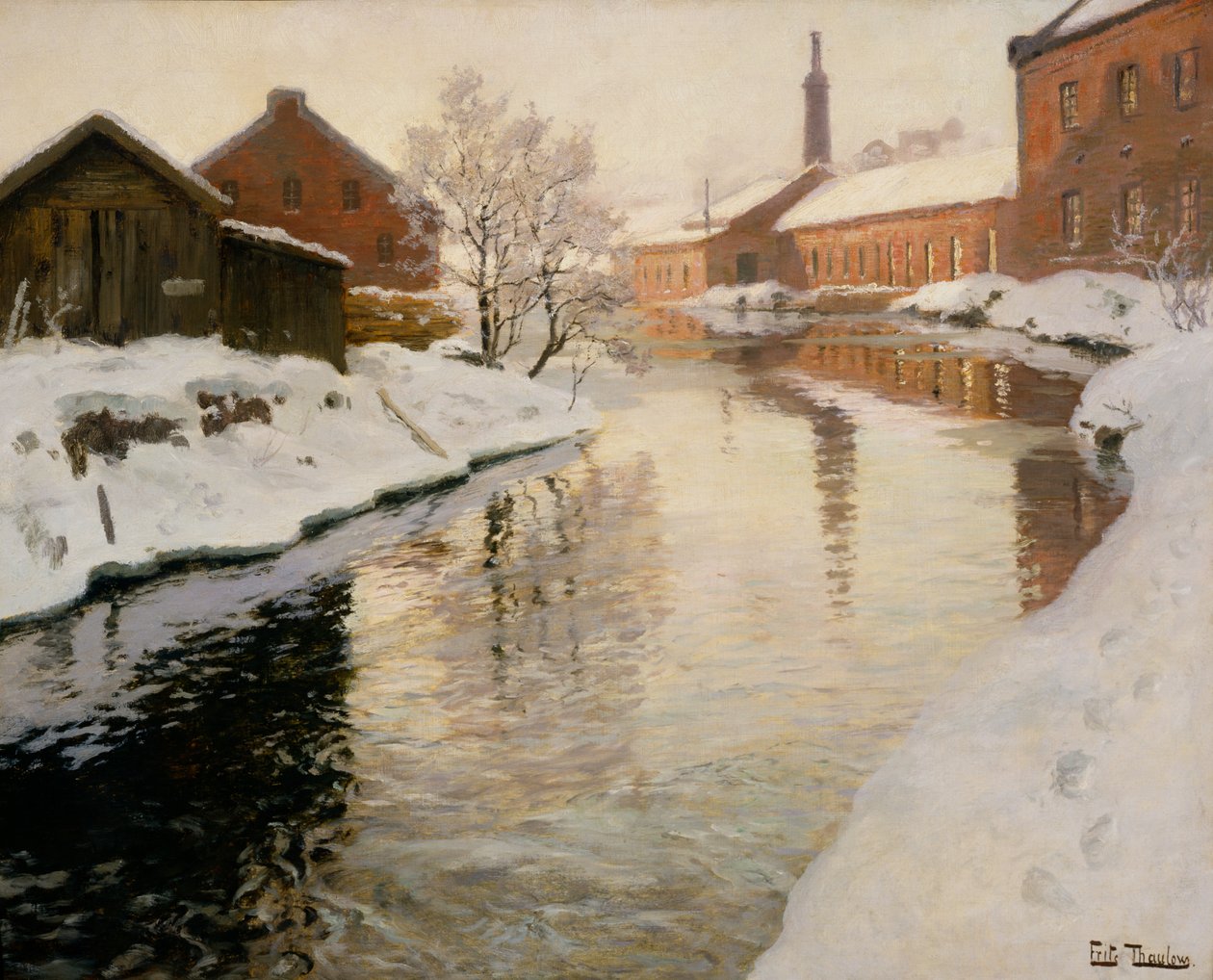 Fiume Lysaker da Fritz Thaulow