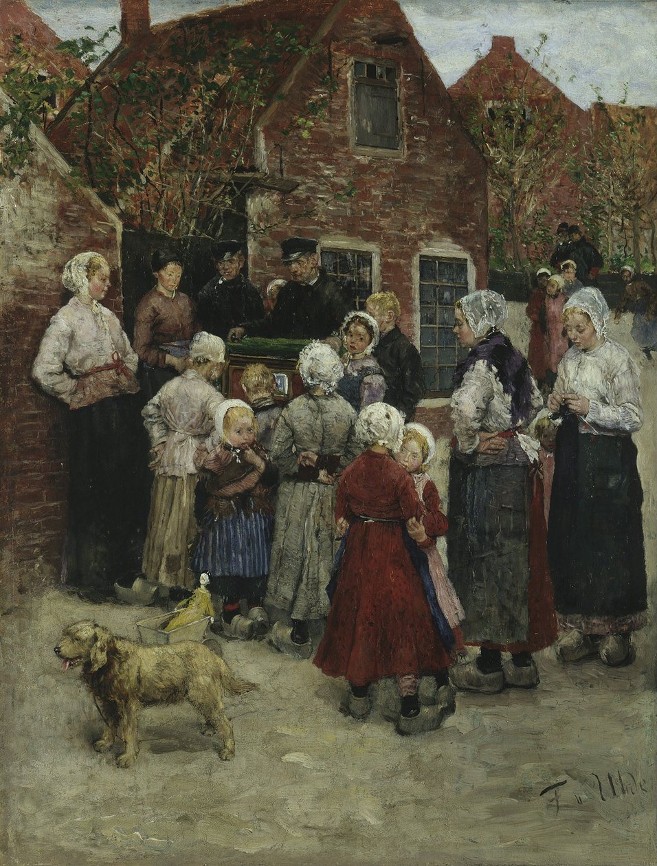 Suonatore di ghironda a Zandvoort da Fritz von Uhde