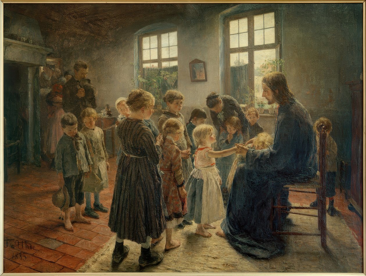 Lasciate che i bambini vengano a me da Fritz von Uhde