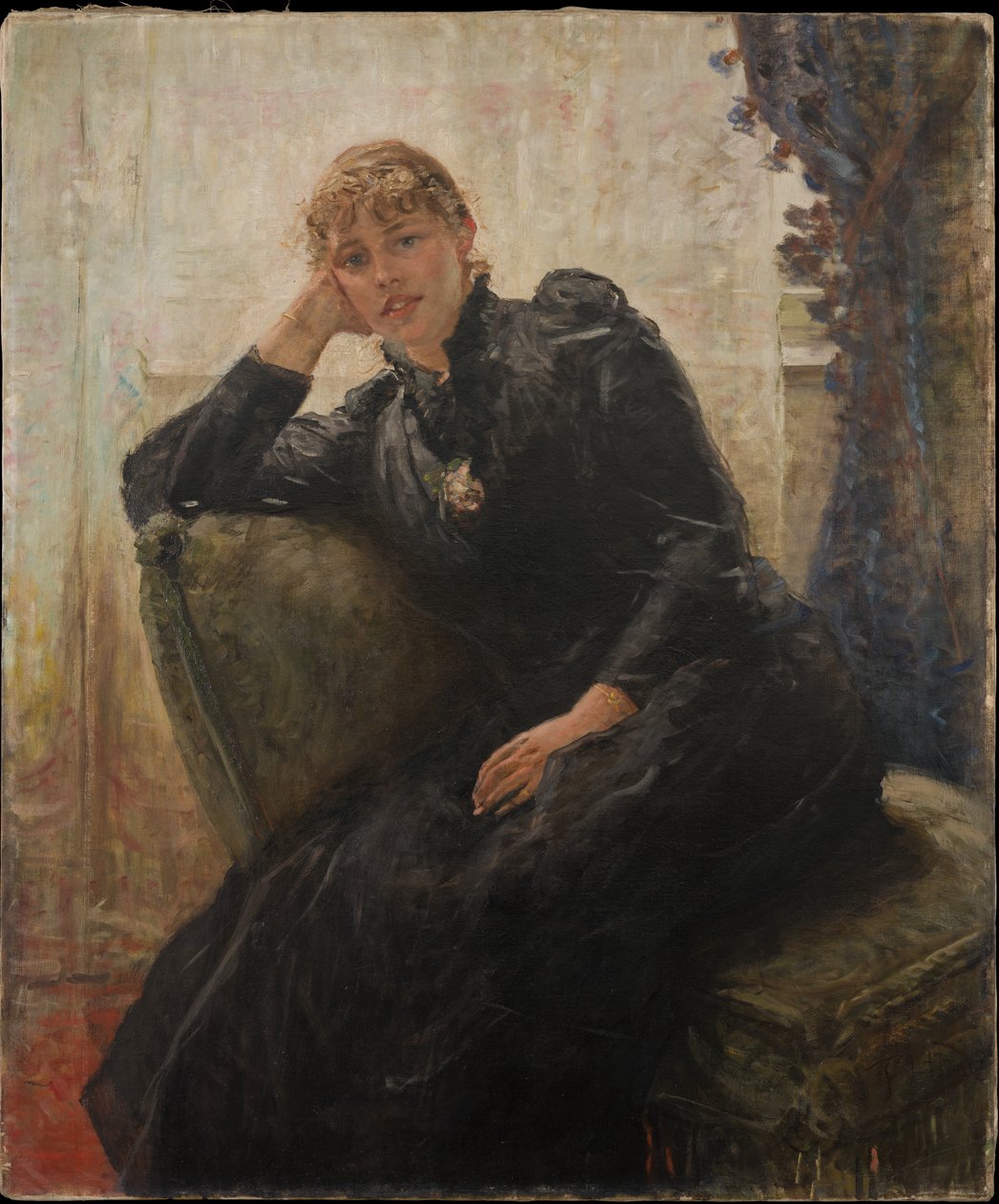 Ritratto di una signora (Ritratto di Therese Karl) da Fritz von Uhde