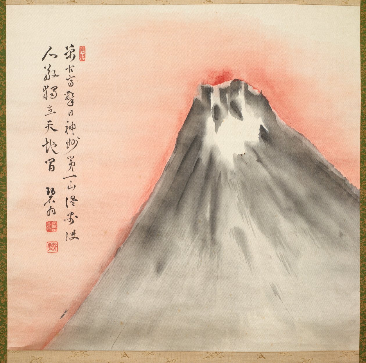 Sole mattutino sul monte Fuji, 1929-32 circa (inchiostro e colore su seta) da Fukuda Kodojin