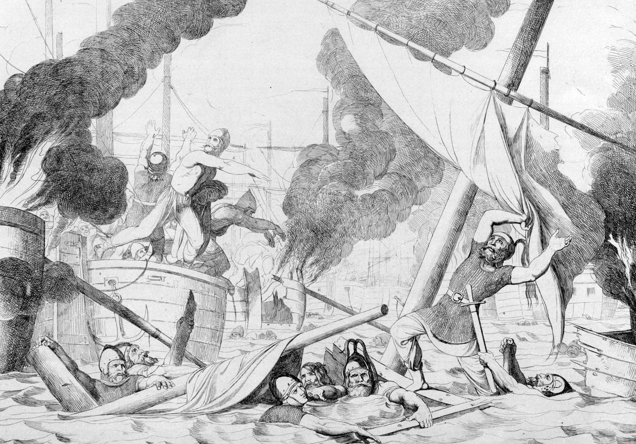 Fuoco greco durante l