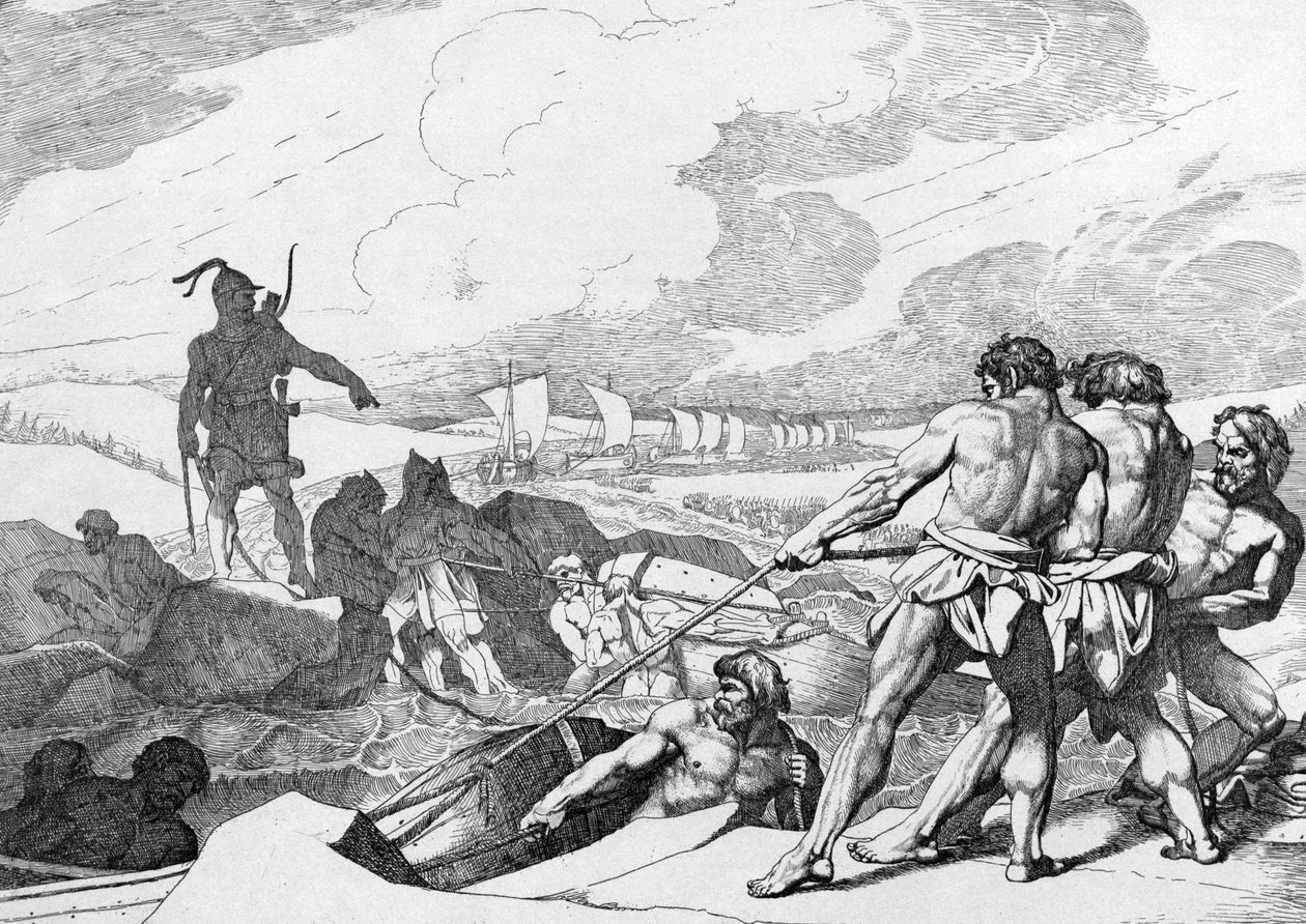 Campagna di Oleg di Novgorod contro Costantinopoli, prima del 1839 da Fyodor Antonovich Bruni