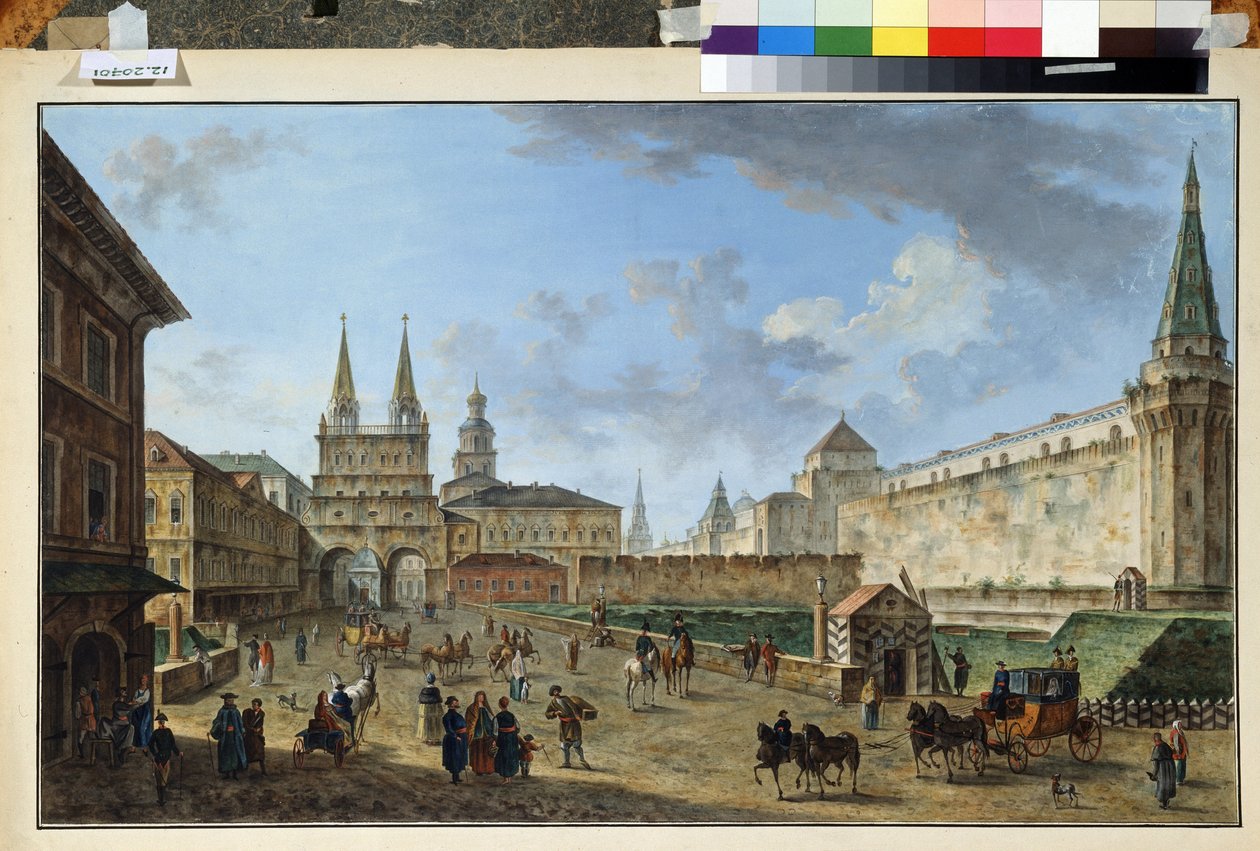 Veduta della Porta della Resurrezione sulla Piazza Rossa da Fyodor Yakovlevich Alexeev