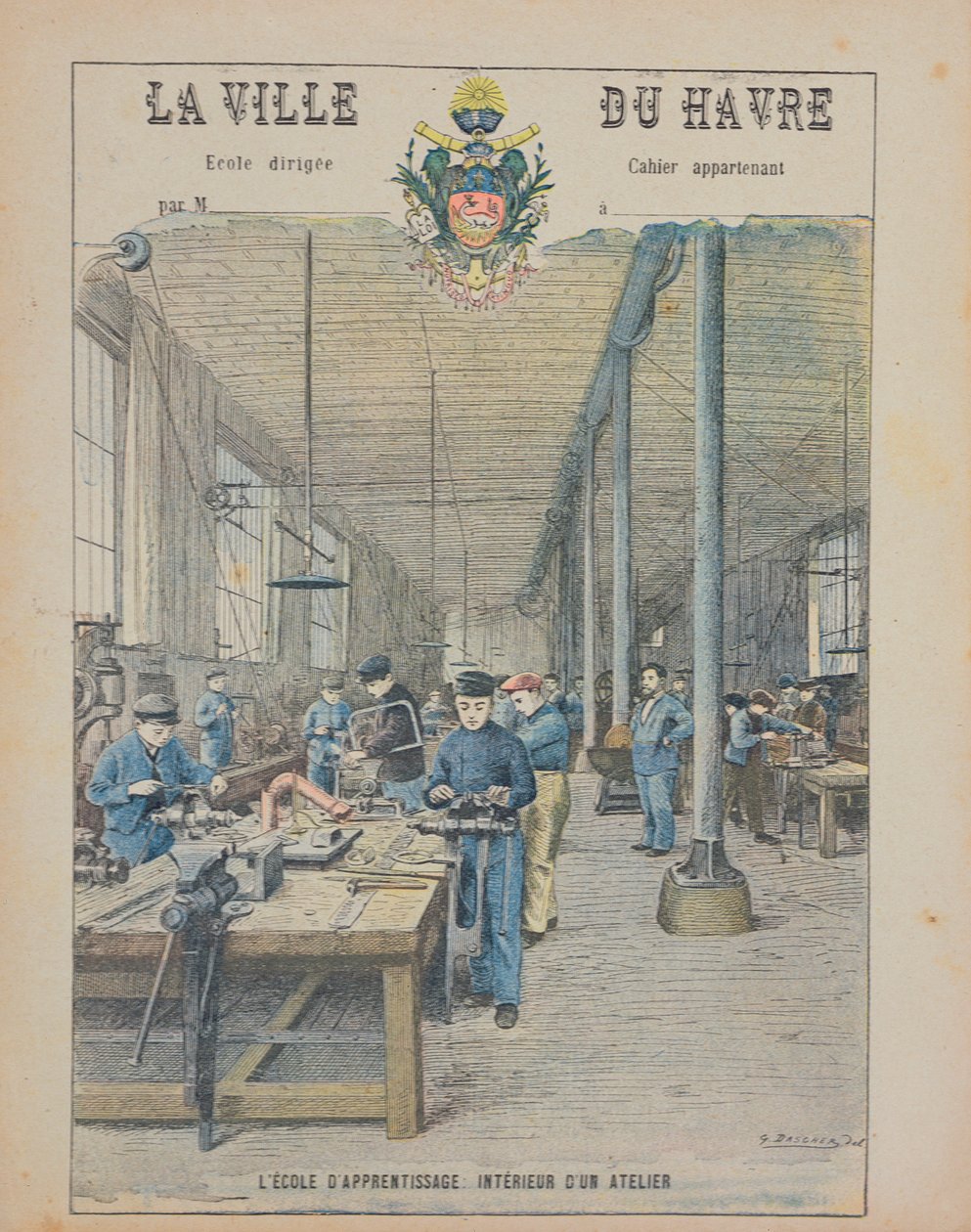 Scuola di apprendisti, interno di un