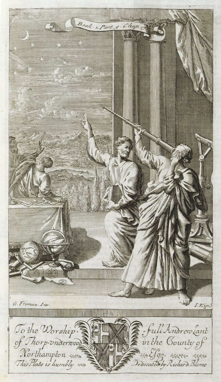 Astronomo greco che studia le stelle, illustrazione dal Libro 1 Parte 5 Capitolo 17 di 
