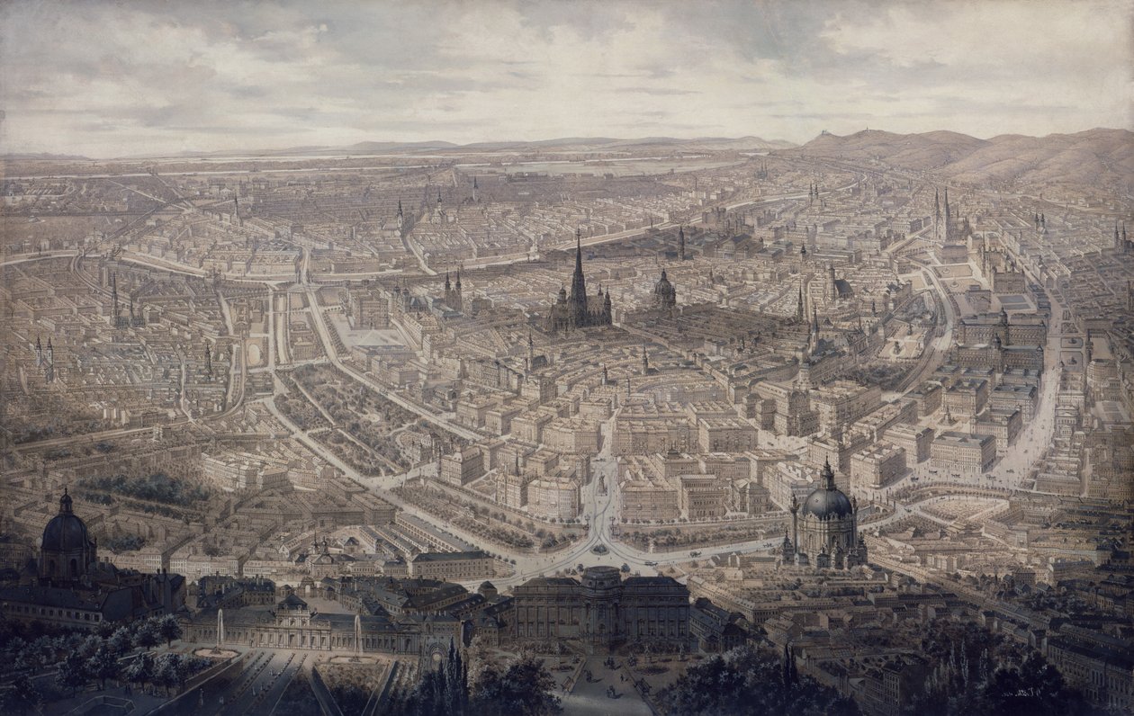 Veduta di Vienna, c.1860 da G. Veitto