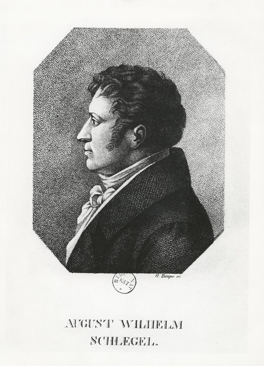 August Wilhelm Schlegel da G. Zumpe