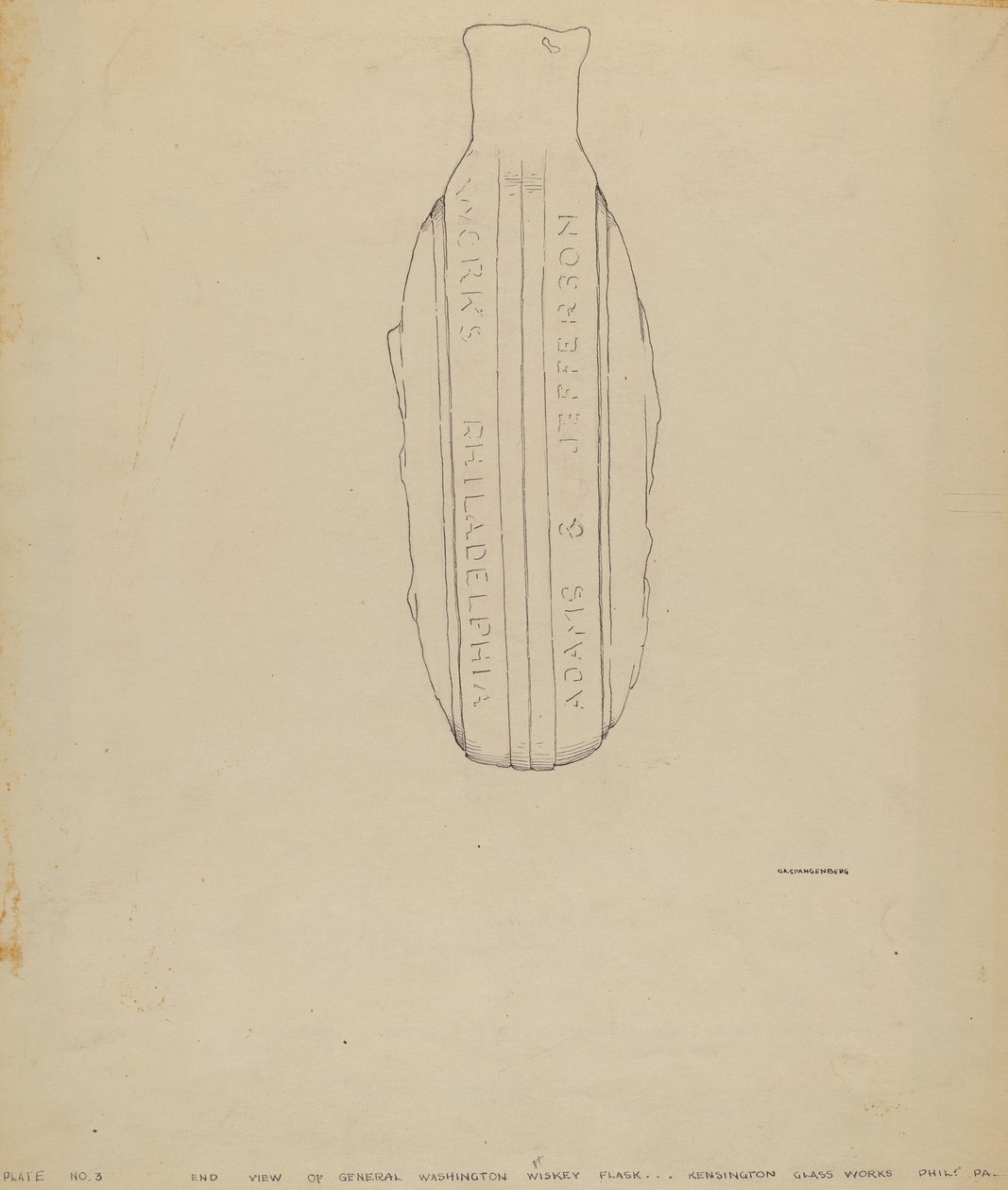 Fiaschetta di Gen. Washington da G.A. Spangenberg
