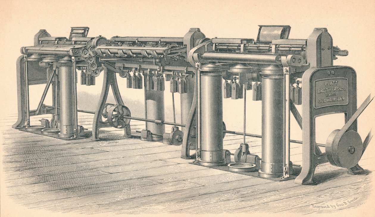 Telaio da disegno, di Platt, Brothers & Co. Oldham, 1874 da GB Smith