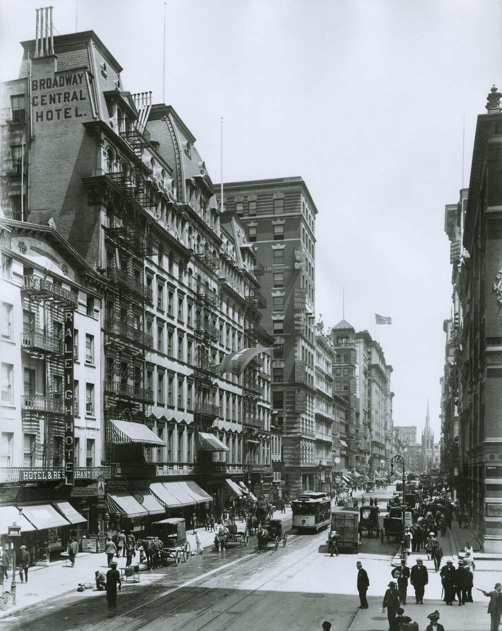 Broadway guardando a nord da Bond Street, New York City da G.P. Hall und Sohn