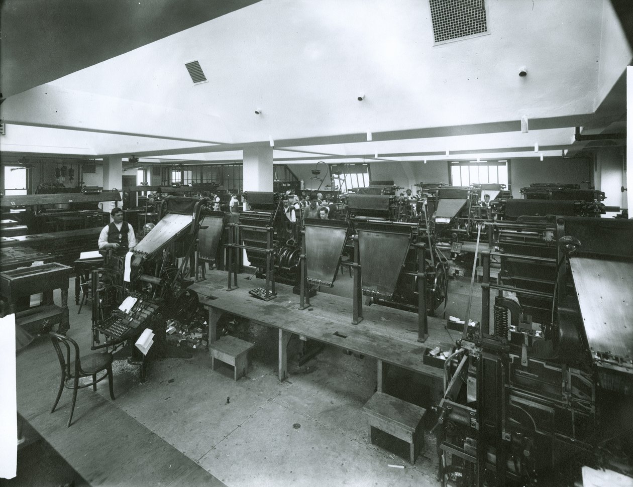 Sala stampa del New York Evening Post da G.P. Hall und Sohn