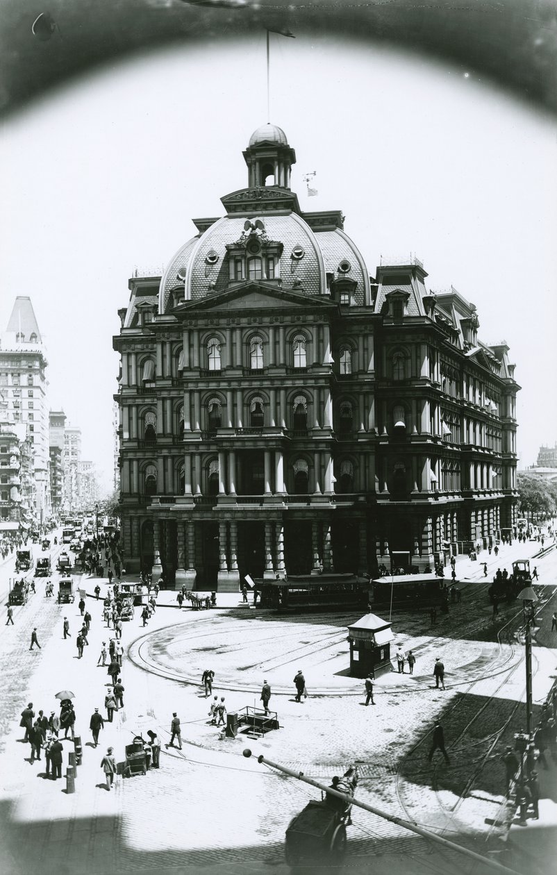 Vecchio ufficio postale, Broadway e Park Row, New York City, c.1900 da G.P. Hall und Sohn