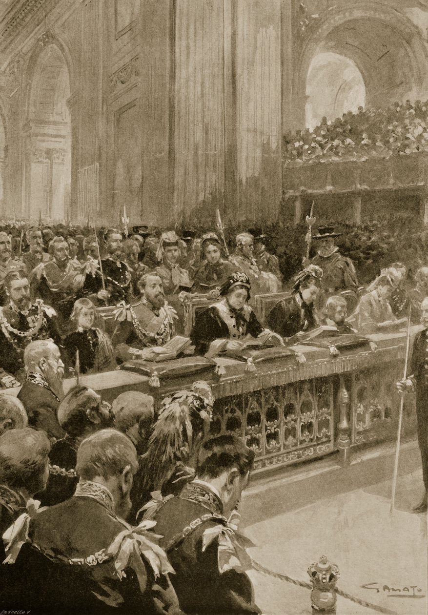 Il servizio di ringraziamento per la guarigione del Principe di Galles, tenuto nella Cattedrale di San Paolo, 27 febbraio 1872, da 
