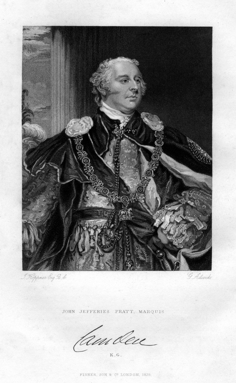 John Jeffreys Pratt, 1º Marchese di Camden, 1829 da G. H. Adcock