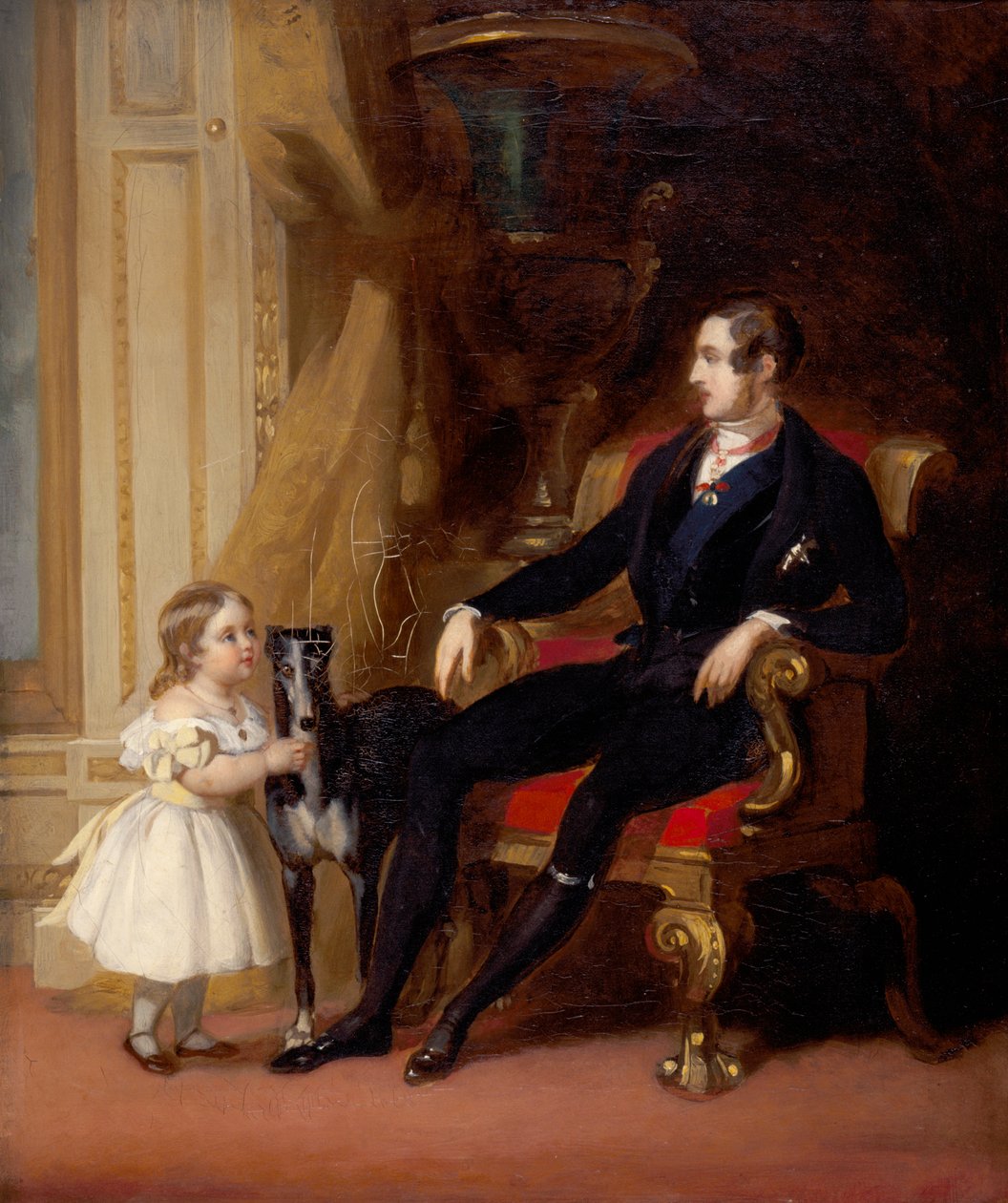 Il principe consorte Alberto con la principessa Vittoria ed Eos da G Lucas