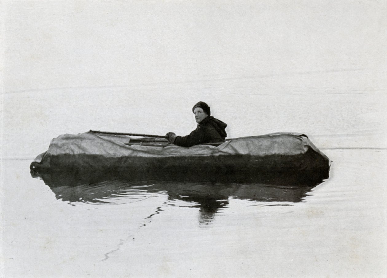 Campbell in un kayak, 1911, 1913 da G. Murray Levick