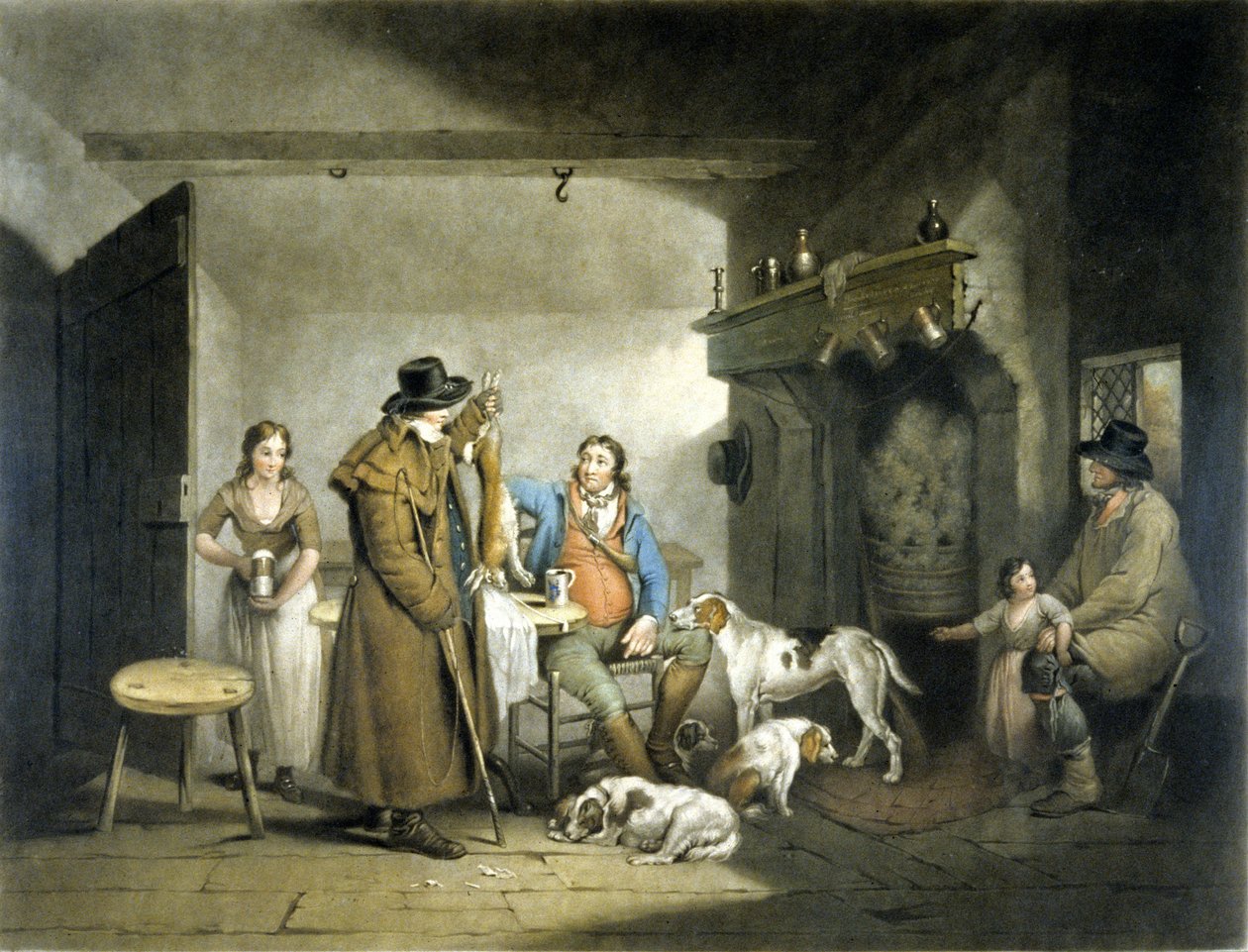 Dentro una locanda di campagna, inciso da William Ward da G. and Ward J. Morland
