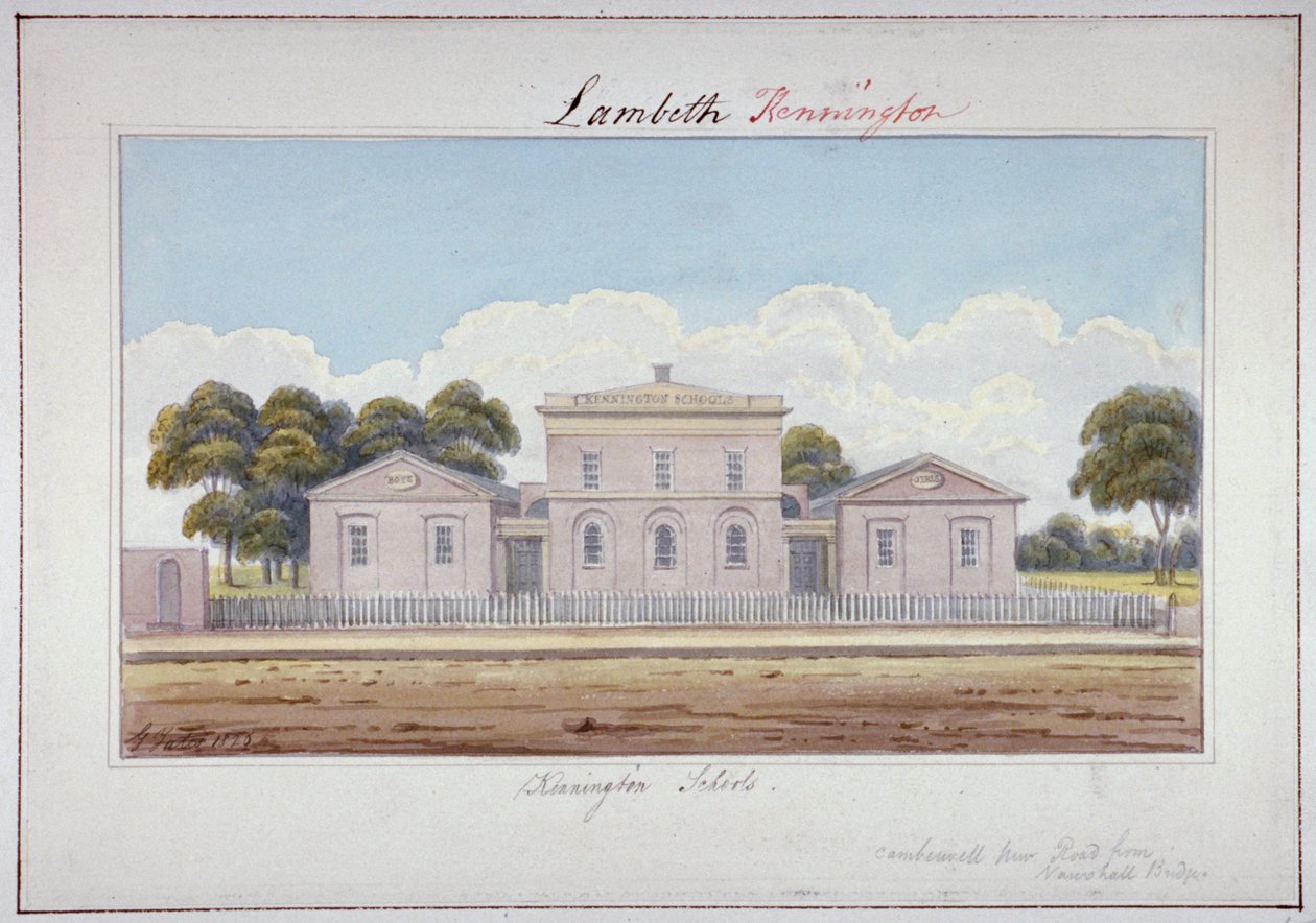 Scuole di Kennington, Camberwell New Road, Lambeth, Londra da G Yates