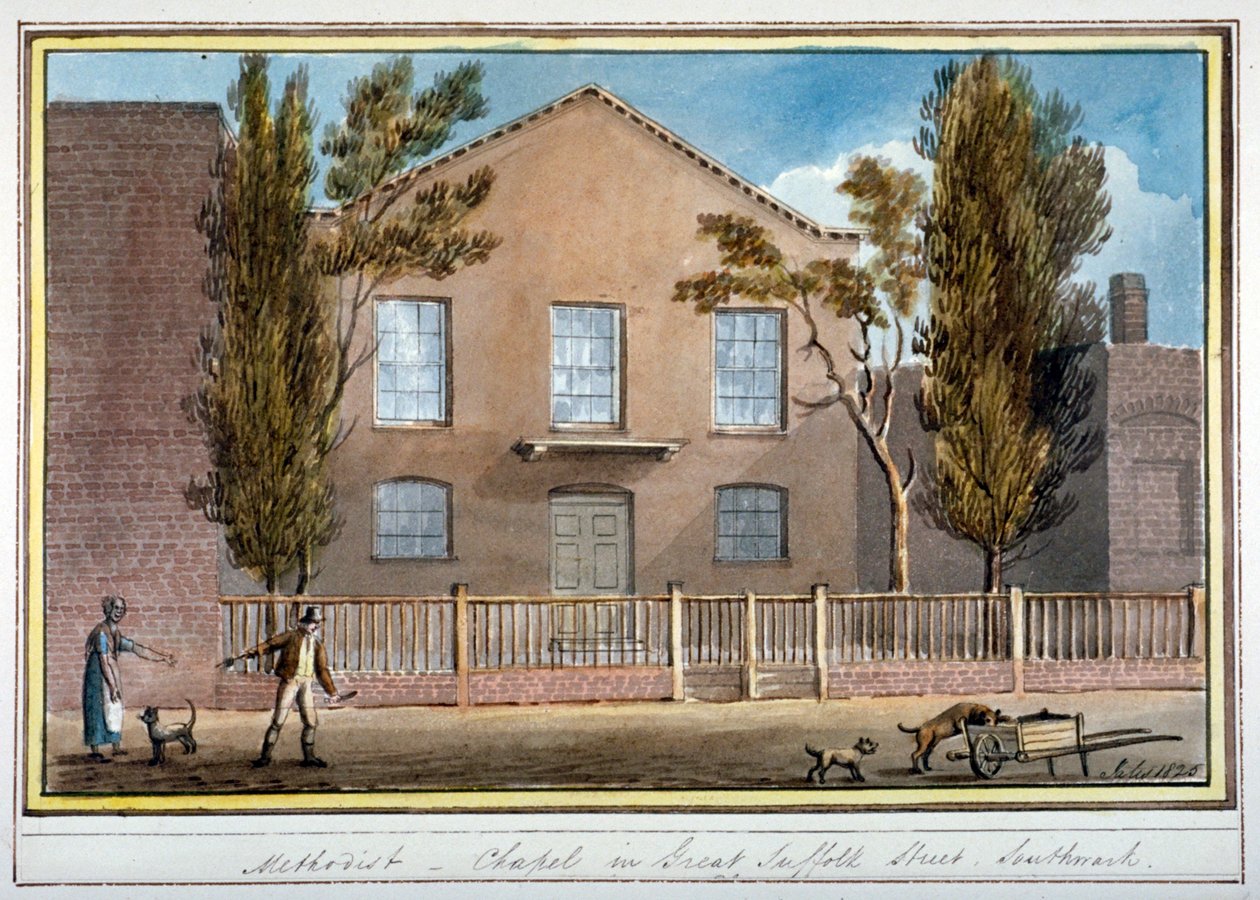 Cappella metodista, Great Suffolk Street, Southwark, Londra, 1825 da G Yates