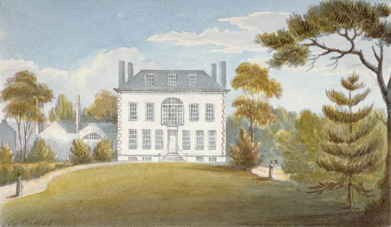 Mitcham Hall, Mitcham, Surrey, 1825 da G Yates