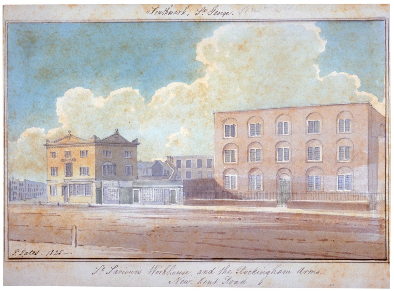 Ospizio di San Salvatore e la Locanda Rockingham Arms, New Kent Road, Southwark, Londra da G Yates