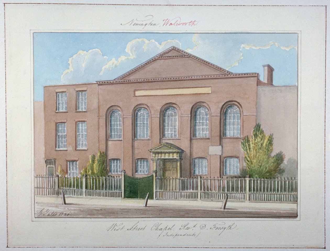 Cappella Indipendente di West Street, Southwark, Londra da G Yates