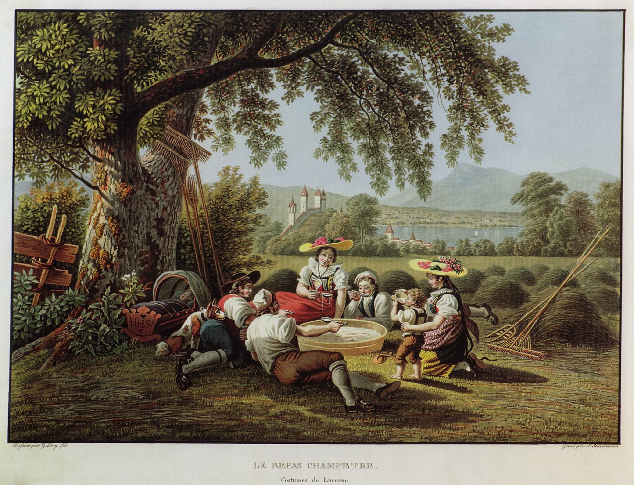 Il pasto nel campo da Mathias Gabriel Lory