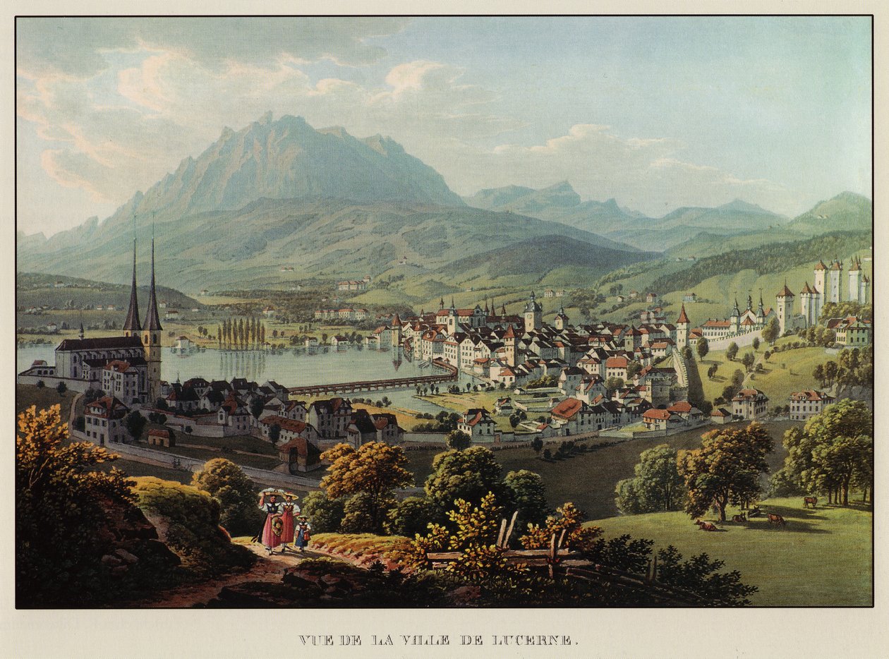 Vista della città di Lucerna da Gabriel Ludwig Lori