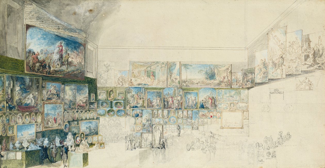 Il Salone del 1765 da Gabriel de Saint Aubin