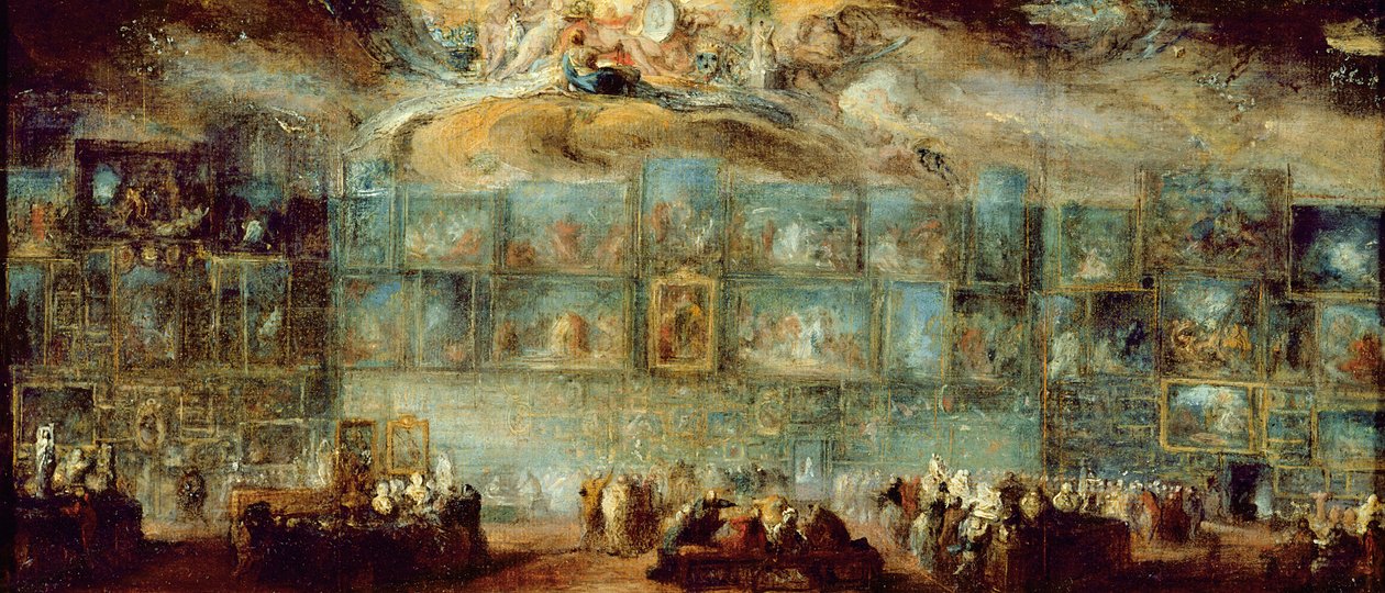 Vista del Salone al Louvre, 1779 da Gabriel de Saint Aubin