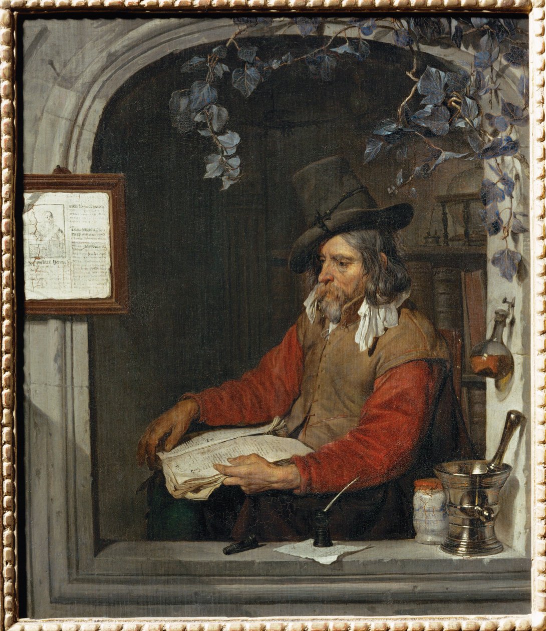 Il farmacista, noto anche come ... da Gabriel (attr. to) Metsu