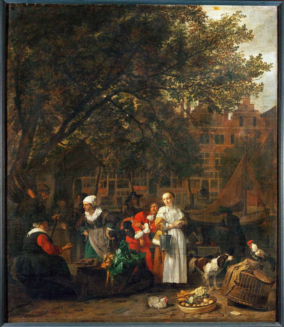 Mercato ortofrutticolo di Amsterdam, Paesi Bassi ... da Gabriel (attr. to) Metsu