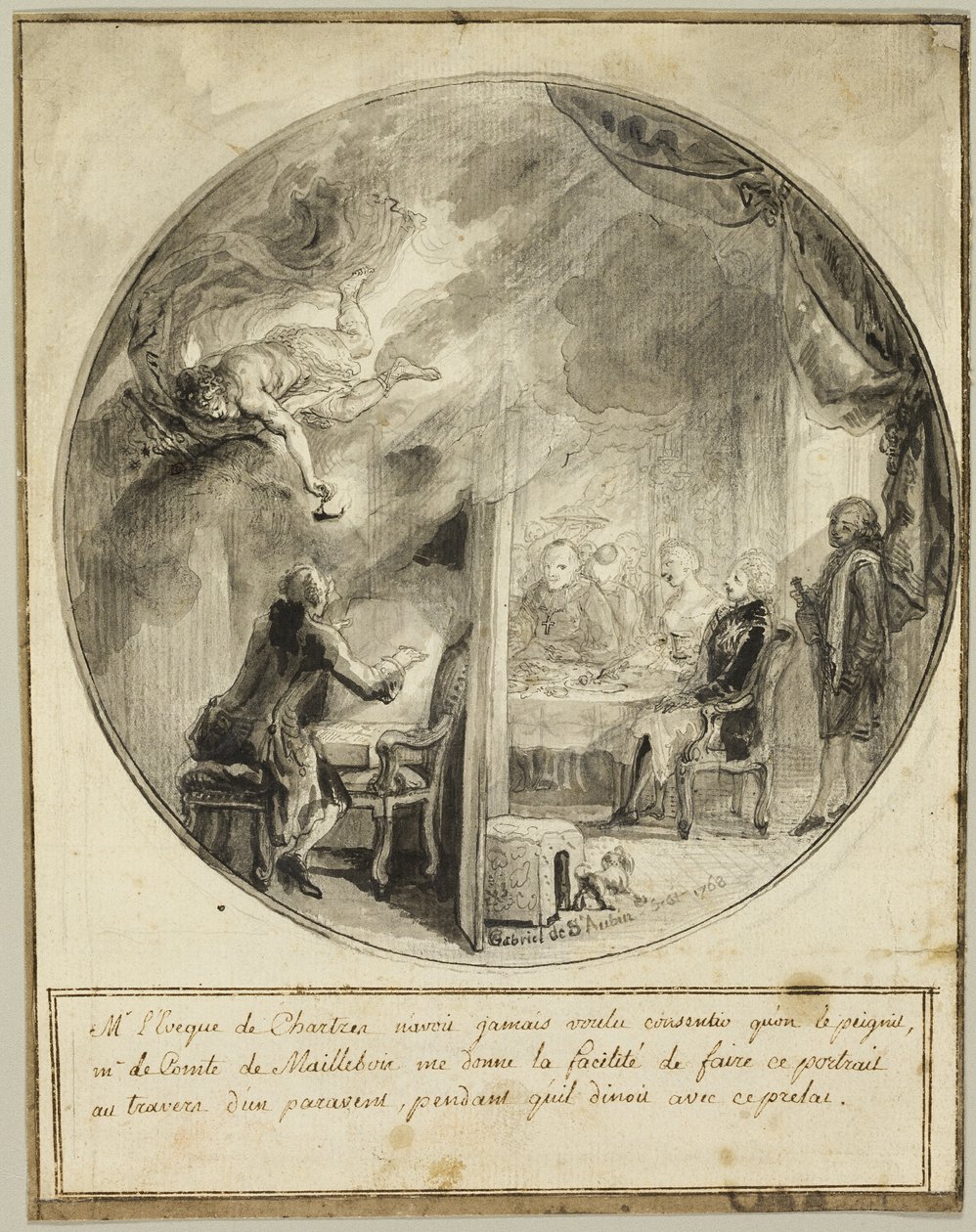 Ritratto del vescovo di Chartres da Gabriel Jacques de Saint Aubin