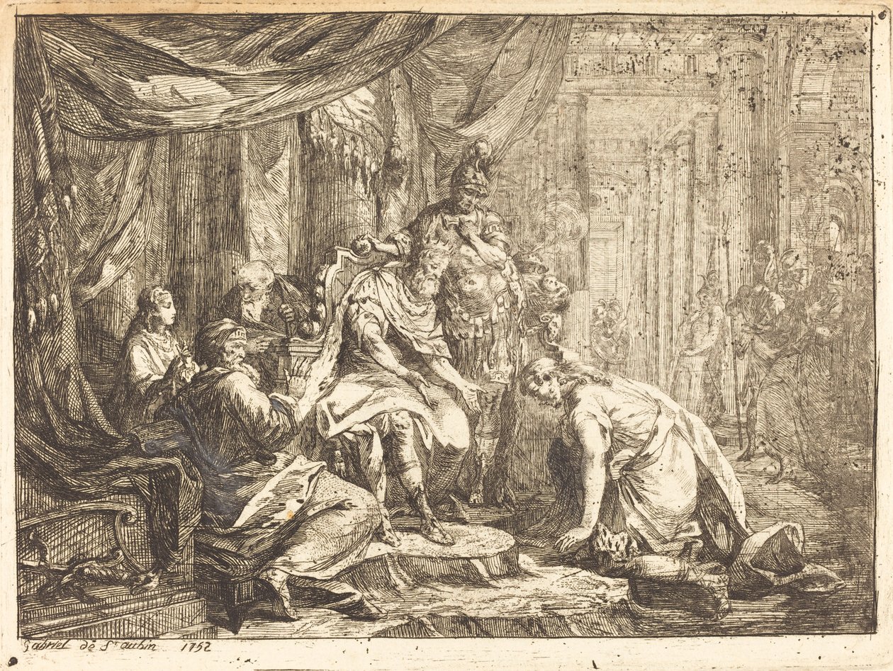 Riconciliazione di Assalonne e Davide da Gabriel Jacques de Saint Aubin