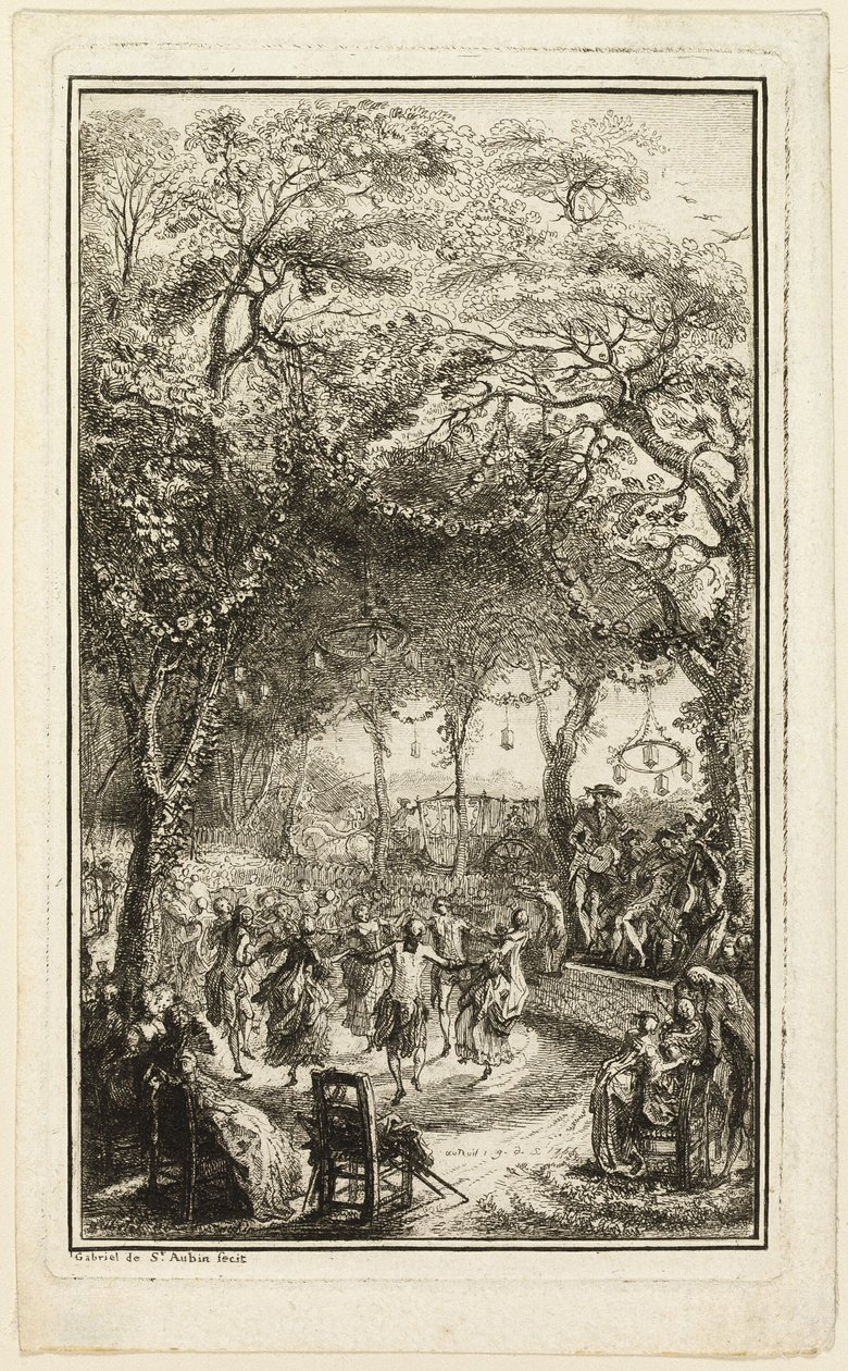 Il Ballo ad Auteuil da Gabriel Jacques de Saint Aubin