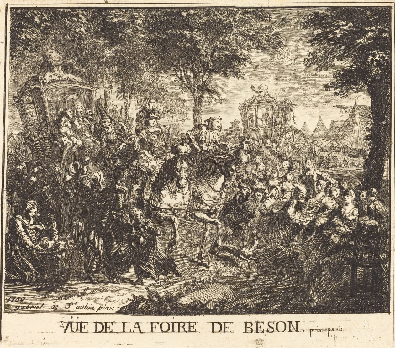 Veduta della Fiera di Beson da Gabriel Jacques de Saint Aubin