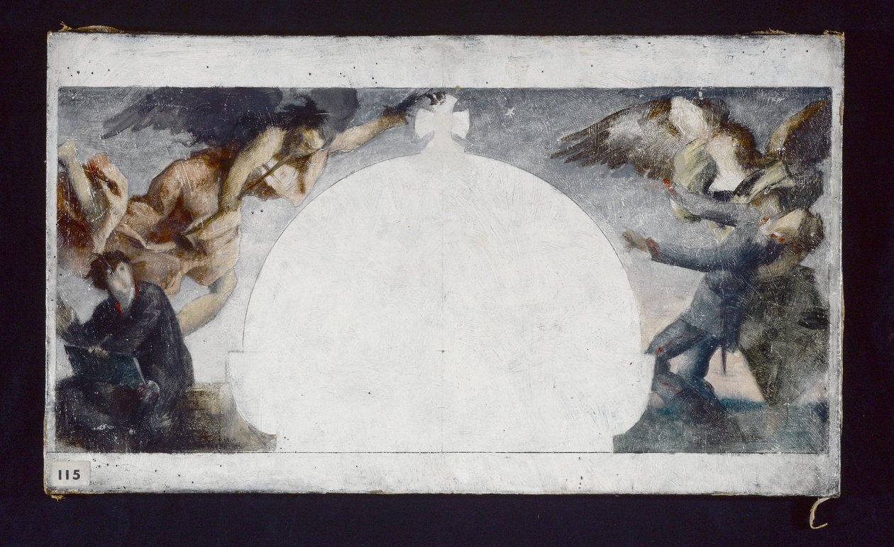Bozzetto per il dipinto del monumento ai caduti della guerra del 1870 al Lycée Chaptal, circa 1879 da Gabriel Joseph Marie Augustin Ferrier