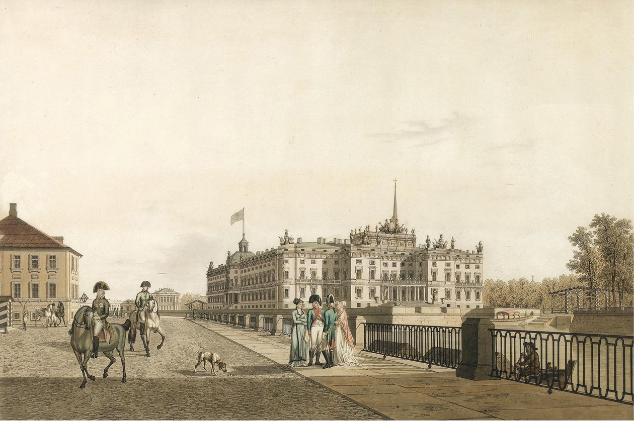 Veduta del Palazzo Mikhailovsky da Gabriel Ludwig Lory the Elder